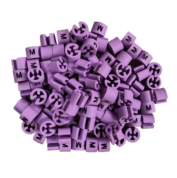 Askı Için Mor Baskılı (M)' Benden Boncuğu (100 Adet) ürün görseli 1