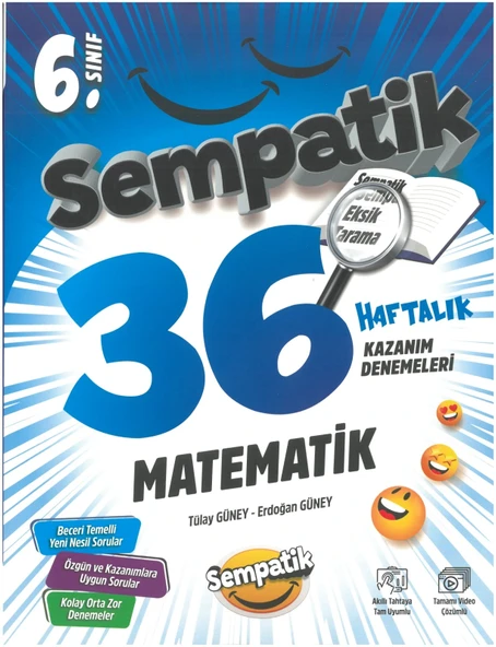 Ünlüler Karması 6.Sınıf Matematik Sempatik 36 Haftalık Kazanım Denemeleri ürün görseli