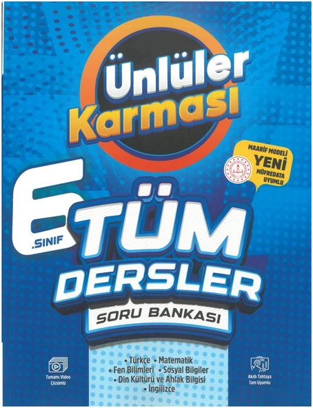 Ünlüler Karması 6. Sınıf Tüm Dersler Soru Bankası Yeni ürün görseli