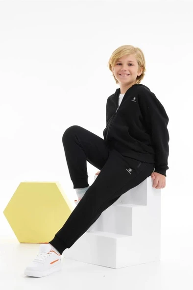 Lumberjack BL 17TPT55 5PR-TP Erkek Çocuk Eşofman Takımı Siyah 4Y-13Y ürün görseli