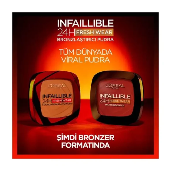 Loreal Paris Infaillible 24H Fresh Wear Bronzlaştırıcı Pudra - 250 Light - 3