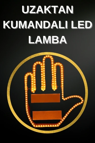 Led Işık El İşareti Araç Camı İçin Uzaktan Kumandalı - 1