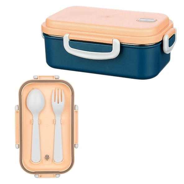 2 Bölmeli 150-300 Ml Paslanmaz Çelik Yemek Kabı Beslenme Kabı Yiyecek Saklama Kabı (5250) - 5