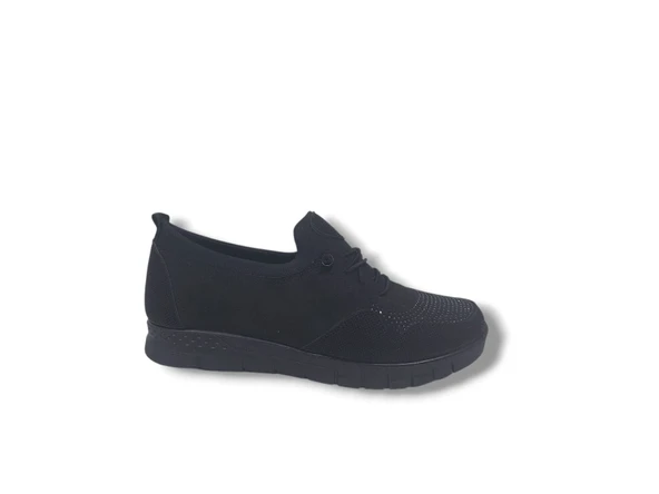 Zerhan 500 Kadın Siyah Çorap Model Komfort Termo Taban Büyük Numara Ayakkabı 41 42