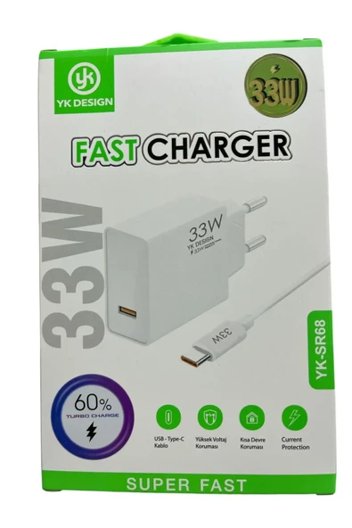 Usb Type-c 33W Şarj Aleti YK-SR68 (5250)