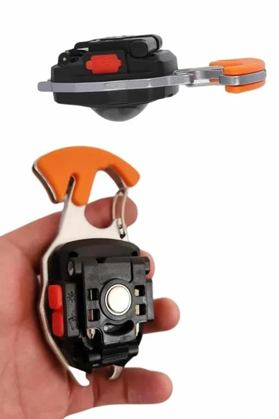 7 Modlu Mini Led Lamba Anahtarlık USB Şarjlı Kamp İçin Taşınabilir - 5