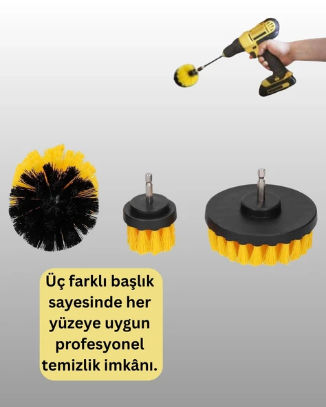 Profesyonel Matkap Ucu Temizlik Fırçası 3’lü Set - 5