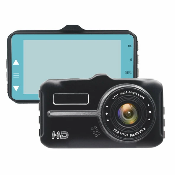 Twogo GO-700H Dual Lens Flaşlı DVR Super HD 1296P Araç içi Kamera - 1