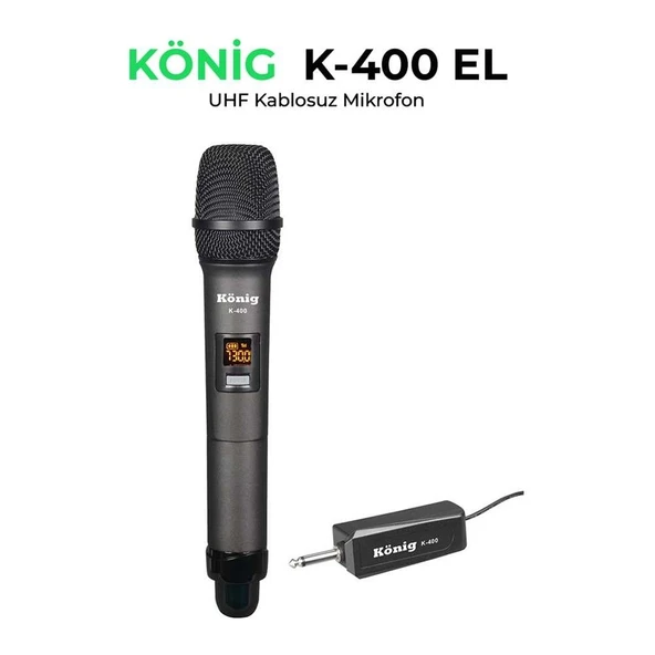KÖNİG K-400 Uhf Telsiz El Mikrofon - Resim 2