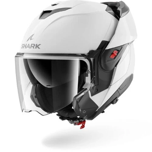 Kask Shark Oxo Blank Beyaz Çene Açılır - Resim 3