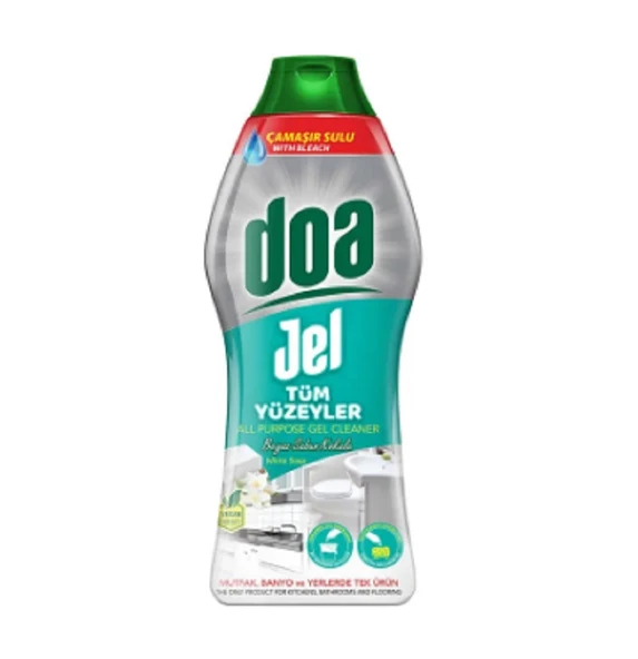 Doa Jel Tüm Yüzey Beyaz Sabun Kokulu Yüzey Temizleyici 750 Ml x 4 Adet - Resim 2