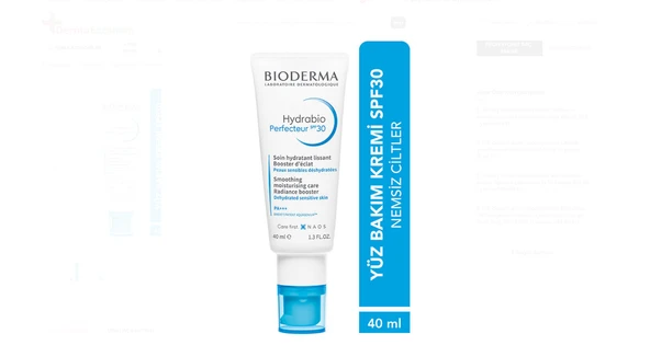 Bioderma Hydrabio Perfecteur Spf30 Nemlendirici Krem 40 ml ürün görseli