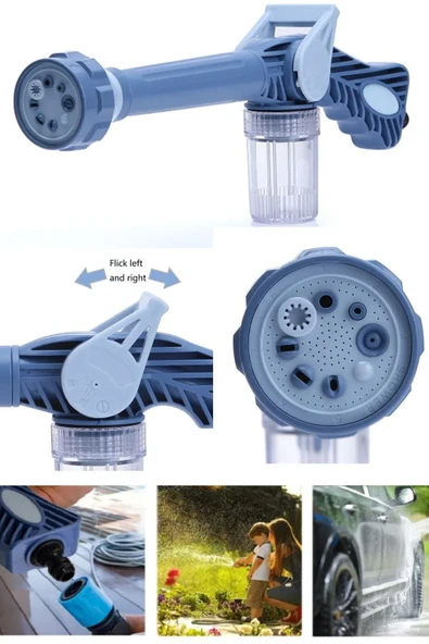 Otomobil Yıkama Sulama Fonksiyonlu Su Püskürtme Tabancası Deterjanlı Akıllı Tayzikli Basınçlı Bahçe (5250) - 3