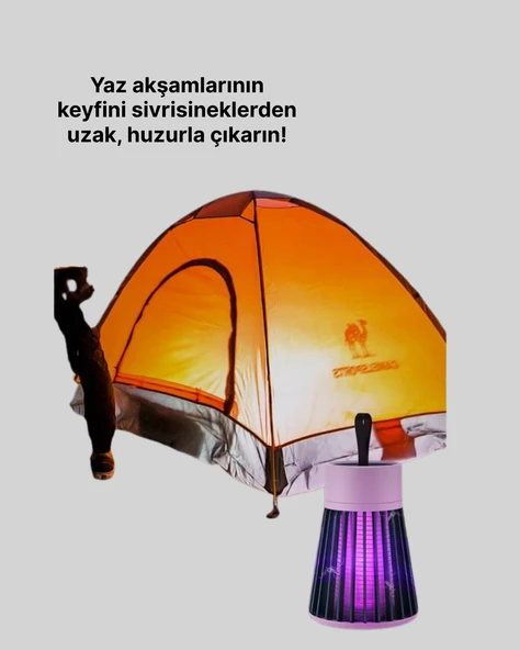 Kamp ve Bahçe İçin Şarjlı Böcek Kovucu Lamba - 5