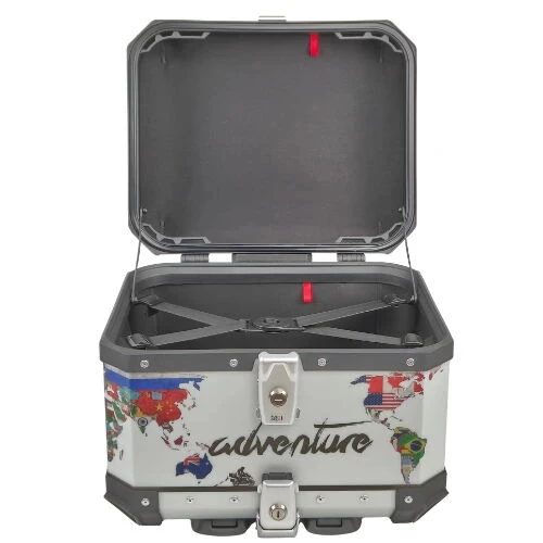 Coocase Alüminyum Arka Çanta Gümüş Word 55L - Resim 2