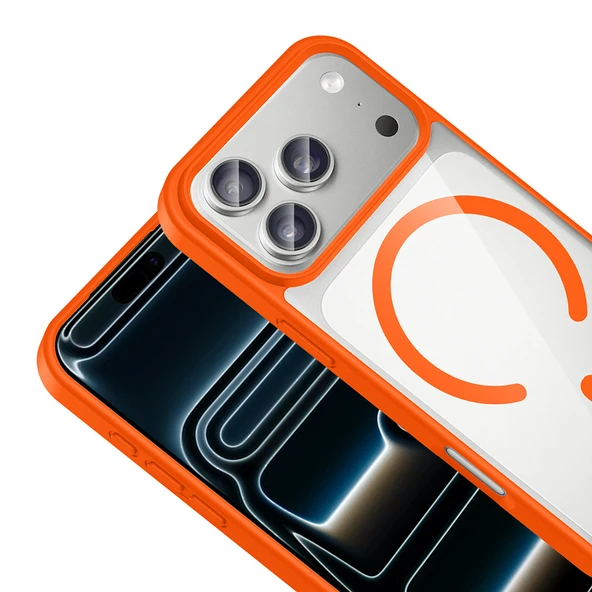 iPhone 17 Pro Kılıf Kablosuz Wireless Şarj Özellikli Silikon Ege Kapak - Resim 5