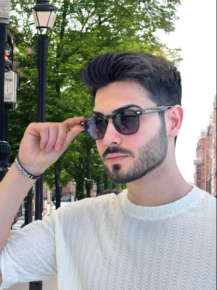 156 C27 47 Marco Salvadori Polarizei Güneş Gözlüğü - Resim 3