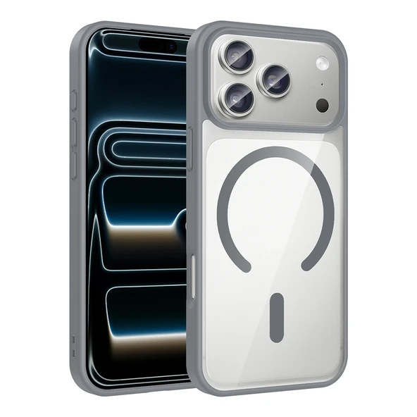 iPhone 17 Pro Kılıf Kablosuz Wireless Şarj Özellikli Silikon Ege Kapak - Resim 10