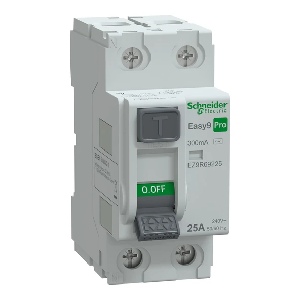 Schneider Electric EZ9R69225 2X25A 300mA Kaçak Akım Rölesi Easy9 Pro ürün görseli 1