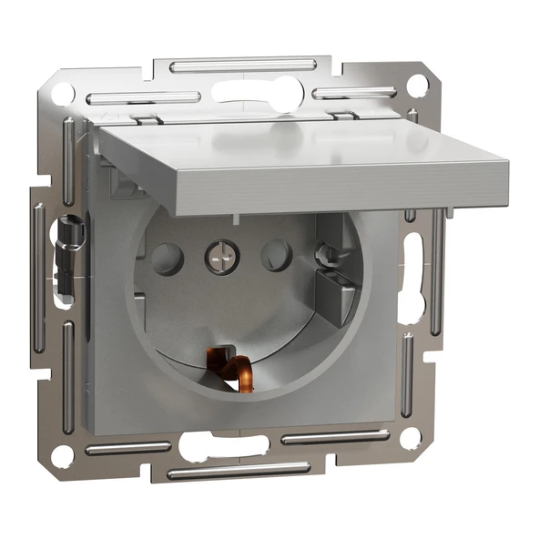 Schneider Electric EPH3100161 Asfora Alüminyum Kapaklı Topraklı Priz - 1