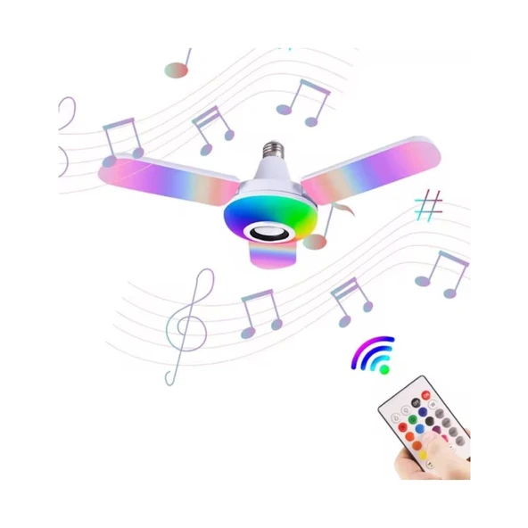 Helios Hs 2092 36 Watt 4 Kollu Bluetooth Hoparlör Müzik Çalar LED Ampul ürün görseli