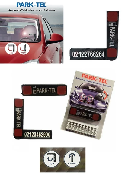 1 Adet Araç Cam Numaratör Aç-Kapa Park-tel Dilediğin Numarayı Oluştur