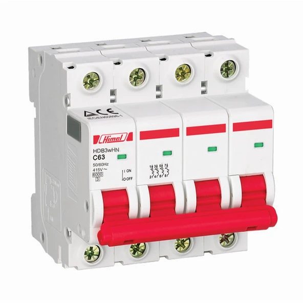 Himel 4X63A C 4,5kA Otomatik Sigorta ürün görseli 1