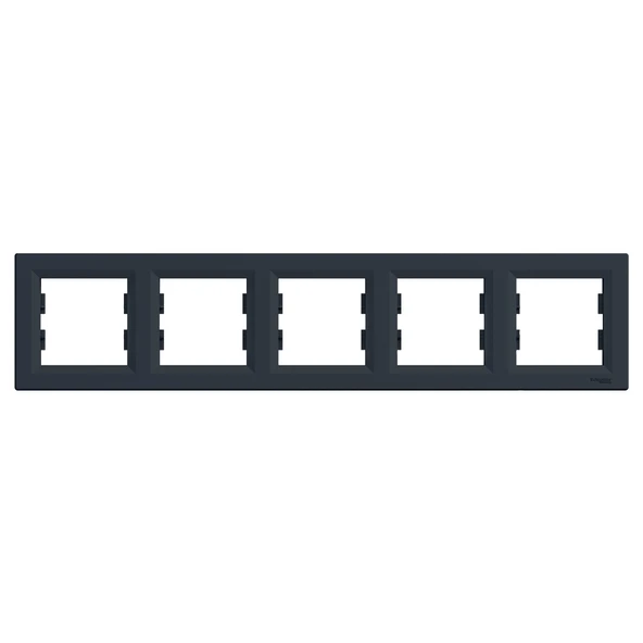 Schneider Electric EPH5800571 Asfora Antrasit Beşli Çerçeve Yatay ürün görseli 1