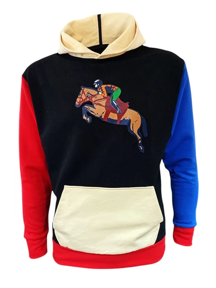 Kapüşonlu Sweatshirt - Tarz / Mavi ürün görseli