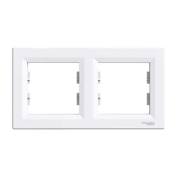 Schneider Electric EPH5800221 Asfora Beyaz İkili Çerçeve Yatay - 1