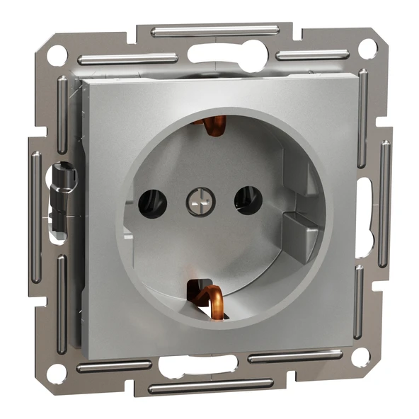 Schneider Electric EPH2900161 Asfora Alüminyum Topraklı Priz ürün görseli 1