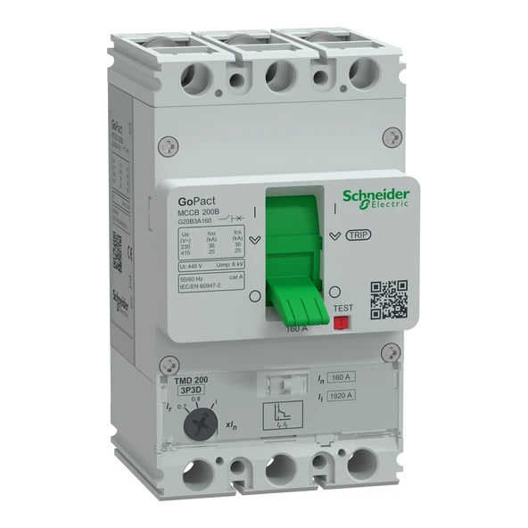 Schneider Electric G20B3A160 3X200A 25kA TMŞ 112-160A Ayarlı GoPact ürün görseli 1