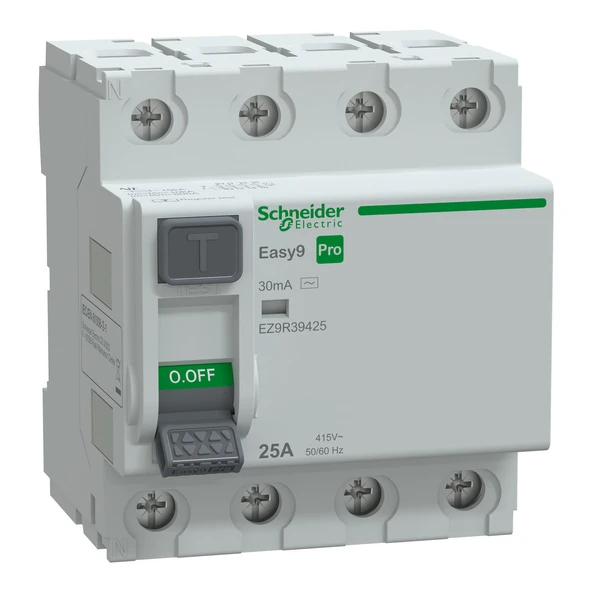Schneider Electric EZ9R39425 4X25A 30mA Kaçak Akım Rölesi Easy9 Pro ürün görseli 1