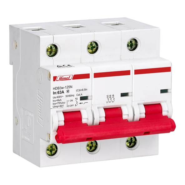 Himel 3X125A C 10kA Otomatik Sigorta ürün görseli 1