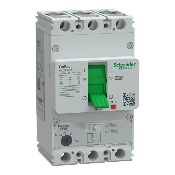 Schneider Electric G20F3A160 3x160A 36kA TMŞ 122-160A Ayarlı GoPact ürün görseli 1