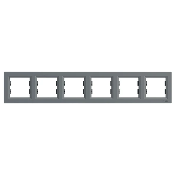 Schneider Electric EPH5800662 Asfora Çelik Altılı Çerçeve Yatay ürün görseli 1