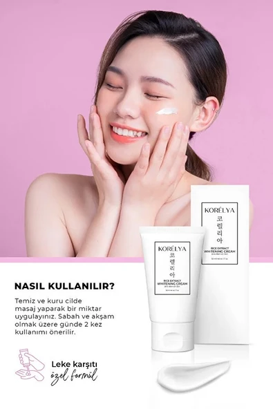 KORELYA Pirinç Mayası Leke Karşıtı Beyazlatıcı Krem - Rice Yeast Whitening Cream 50 ml - 2