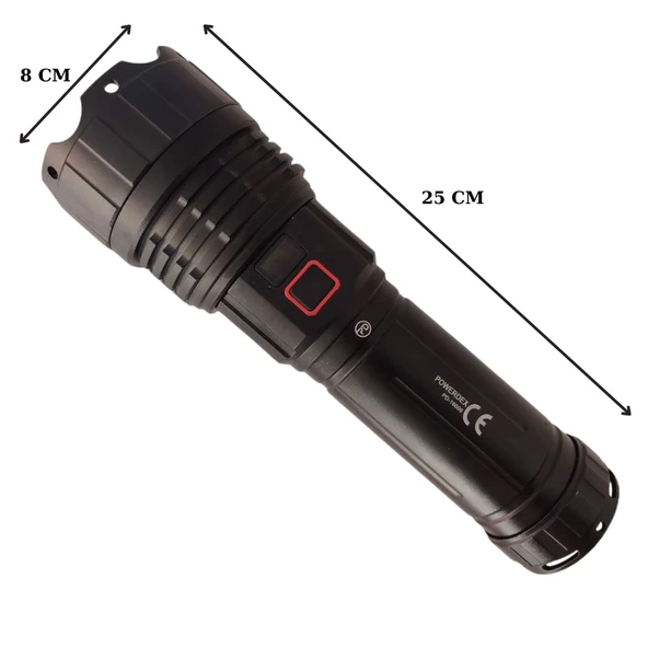 Powerdex PD-16000 Profesyonel Şarjlı El Feneri 9000 Lümen - Resim 2