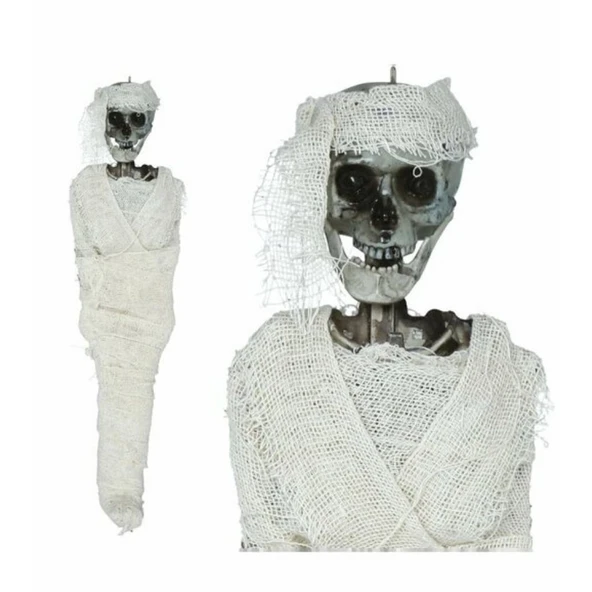 Halloween Cadılar Bayramı İskelet Mumya Dekor Süs 1 Adet - 1