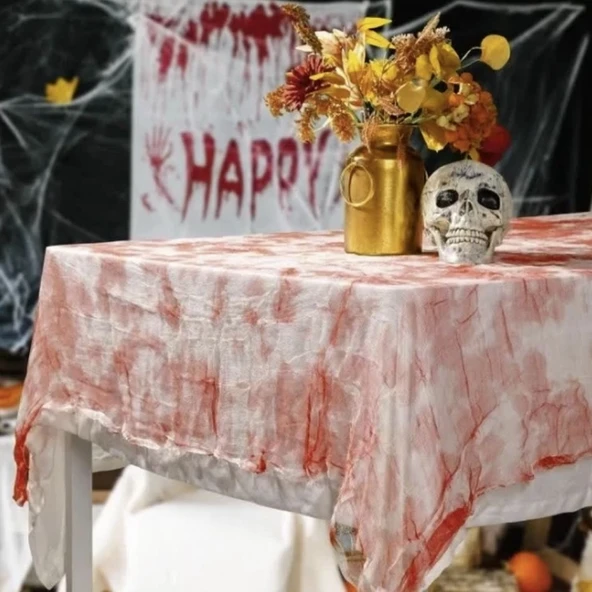Halloween Cadılar Bayramı Kanlı Masa Örtüsü - 2