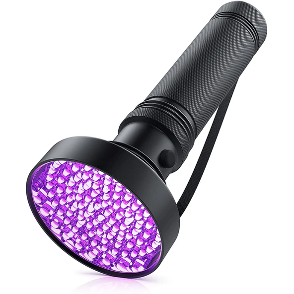 100 LED 395nm Mor Işık Uv El Feneri - Ultraviyole Fener ürün görseli
