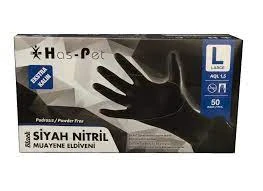 Has-Pet Siyah Nitril Eldiven 50 Adet - Resim 2