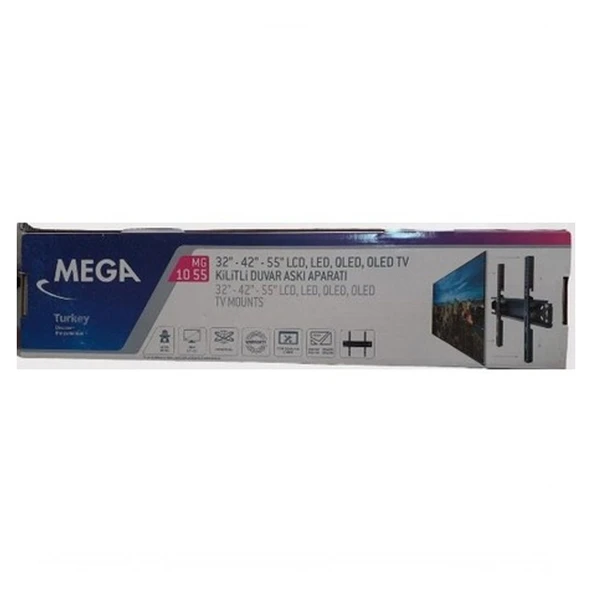 Mega MG 1055 Kilitli Duvar TV Askı Aparatı - 2
