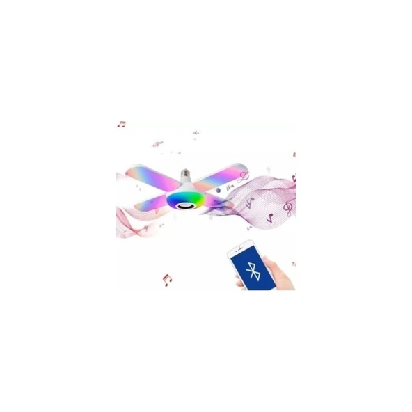 Helios Hs 2092 36 Watt 4 Kollu Bluetooth Hoparlör Müzik Çalar LED Ampul - Resim 3