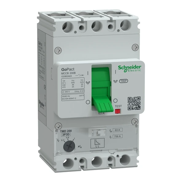 Schneider Electric G20B3A63 3x63A 25kA TMŞ 45-63A Ayarlı GoPact ürün görseli 1
