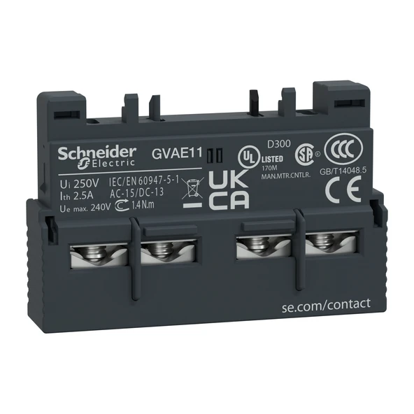 Schneider Electric GVAE11 1NA/1NK Motor Koruma Yardımcı Kontak ürün görseli 1