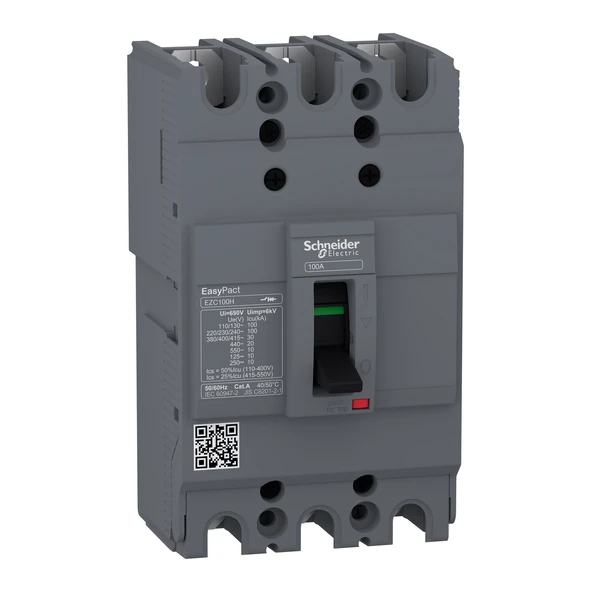Schneider Electric EZC100H3050 3X50A 30kA Kompakt TMŞ Sabit ürün görseli 1