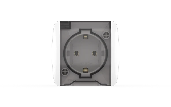 Elbi Eva Beyaz Nemliyer Kapaklı Topraklı Priz IP54 - Resim 3