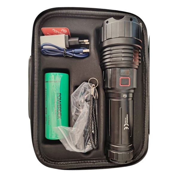 Powerdex PD-16000 Profesyonel Şarjlı El Feneri 9000 Lümen - Resim 3