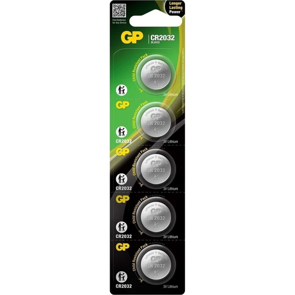 GP CR2032 3V Lityum Düğme Pil Pili ürün görseli 1